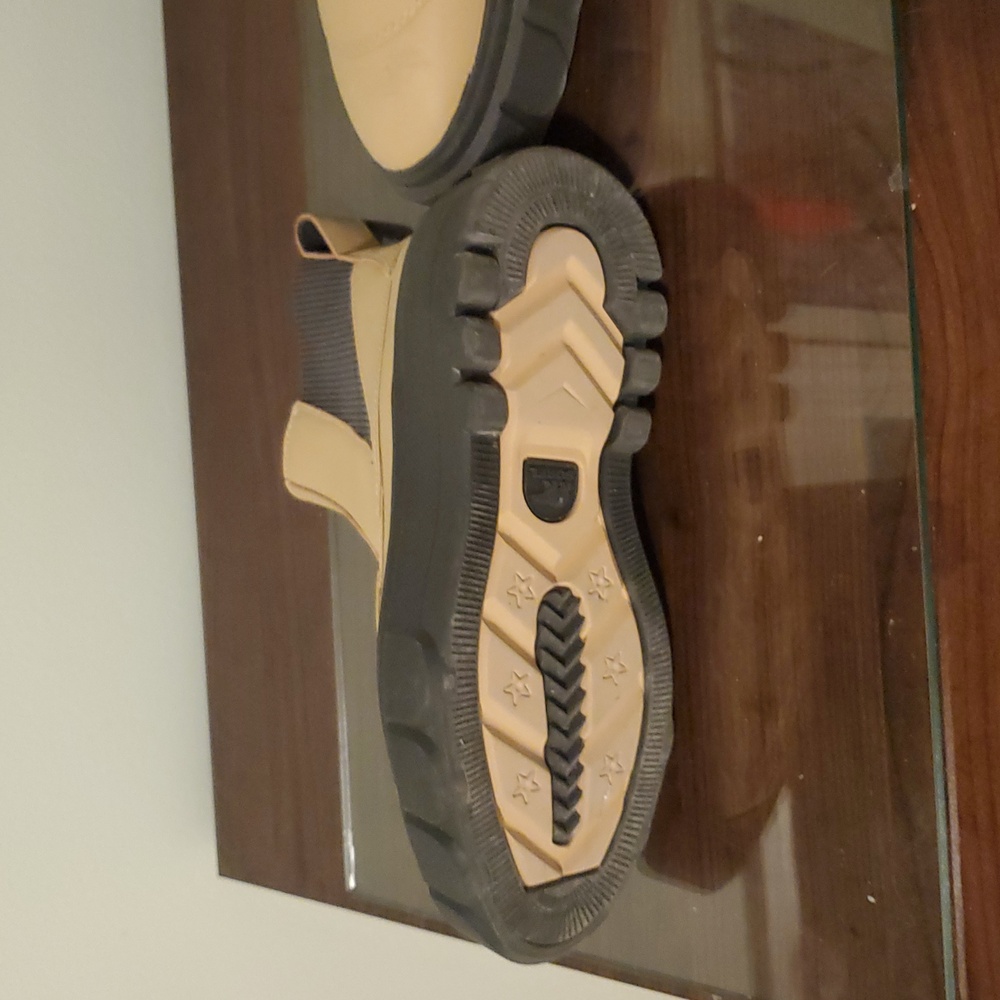 Sorel Tan and Black Combat Boots